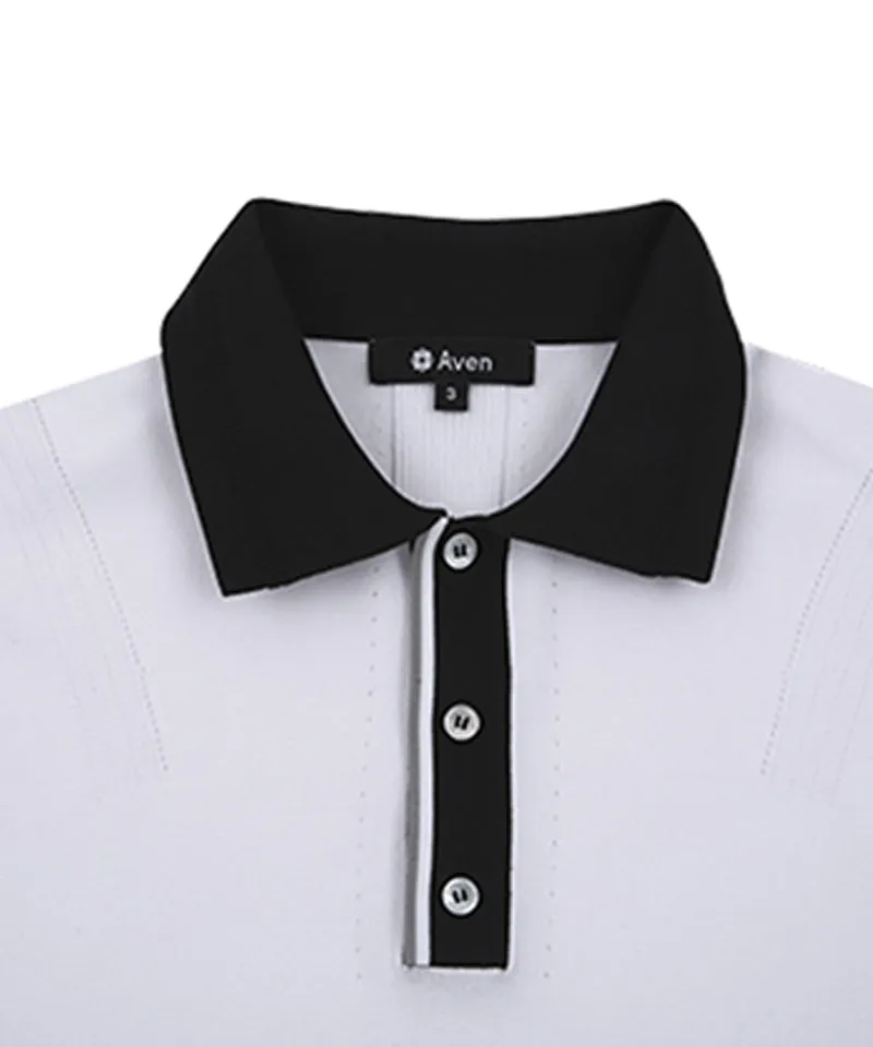 AVEN Men's Classic Polo Knit - White