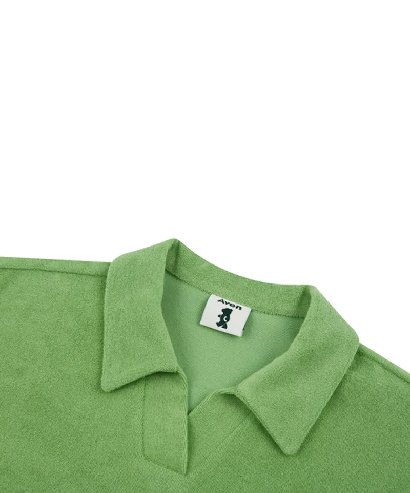 AVEN Terry V-Neck T-Shirt - Green
