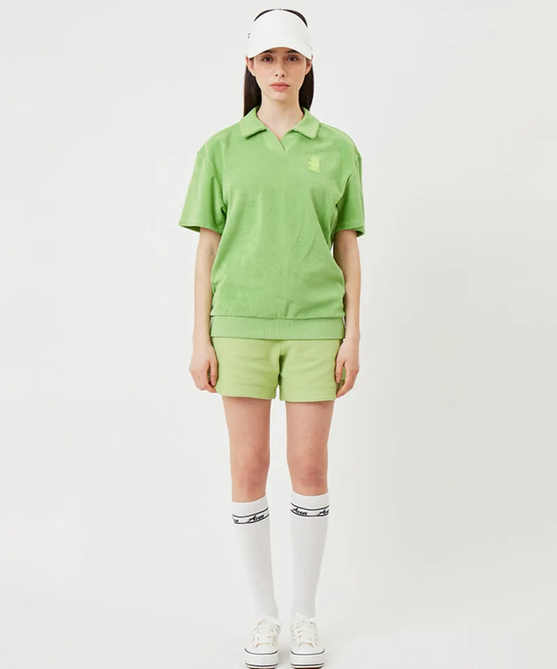 AVEN Terry V-Neck T-Shirt - Green