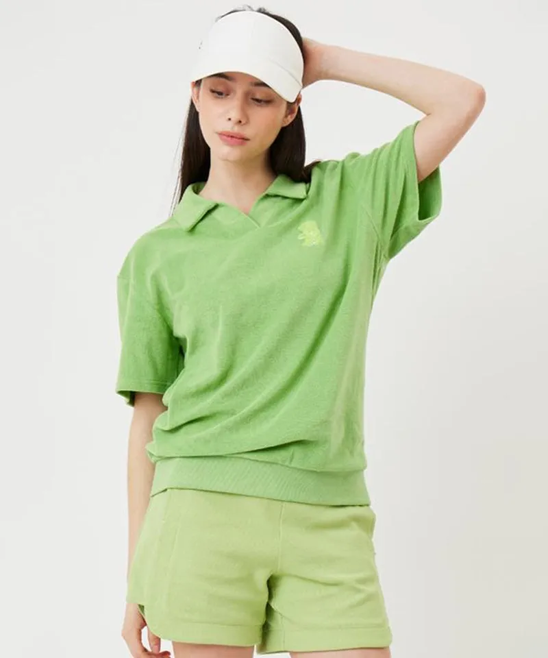 AVEN Terry V-Neck T-Shirt - Green