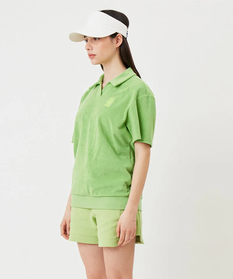 AVEN Terry V-Neck T-Shirt - Green