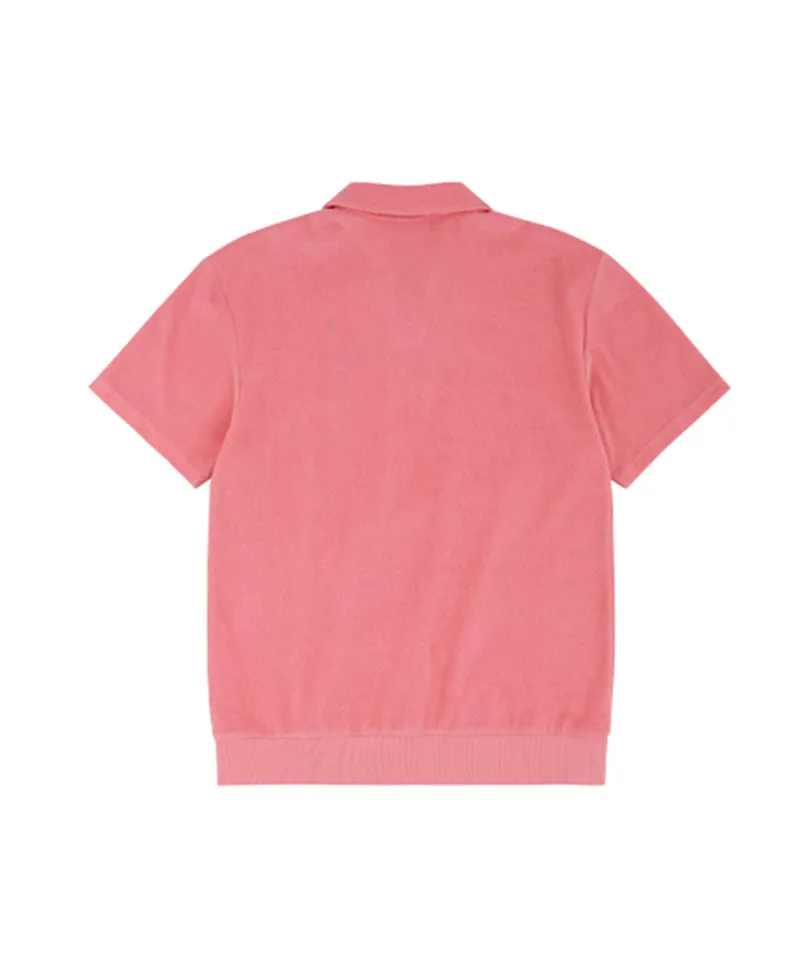 AVEN Terry V-Neck T-Shirt - Pink