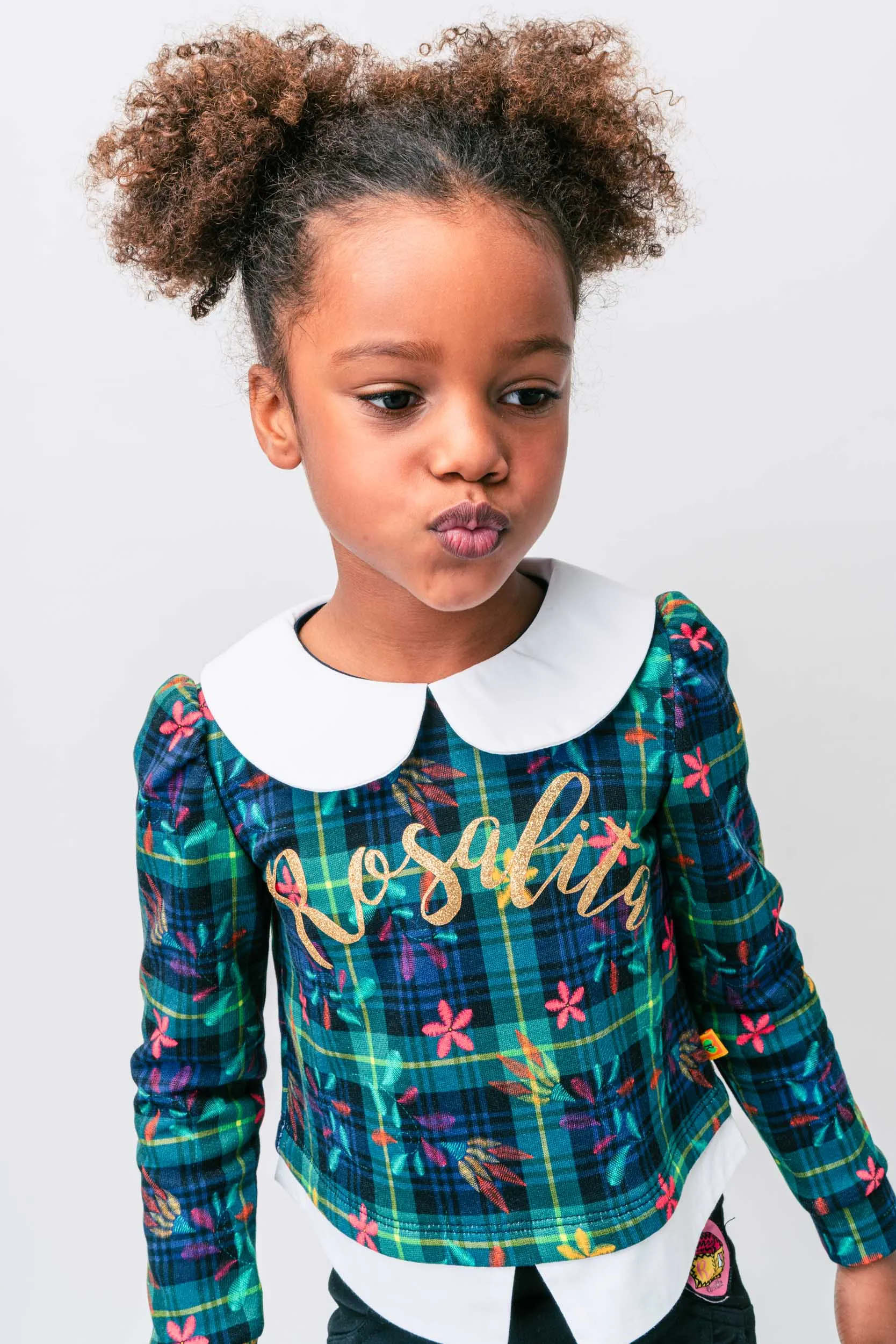 AW21 Rosalita Girls Mosby Green Tartan Skirt Set