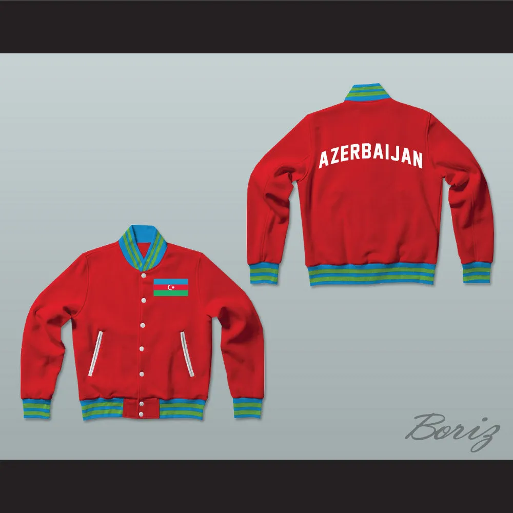 Azerbaijan Varsity Letterman Jacket-Style Sweatshirt