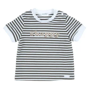 Baby Boys Khaki & White Happy T Shirt