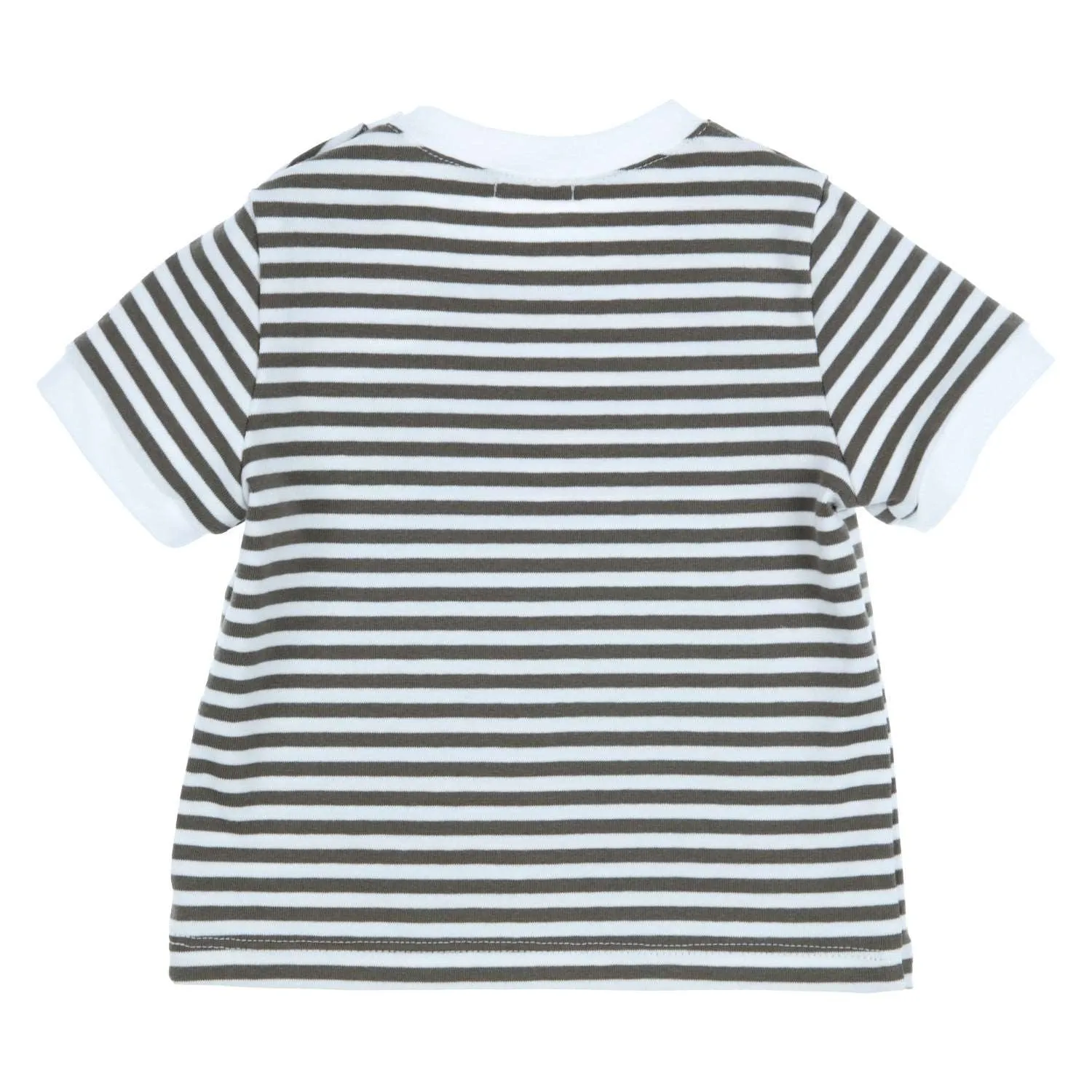 Baby Boys Khaki & White Happy T Shirt