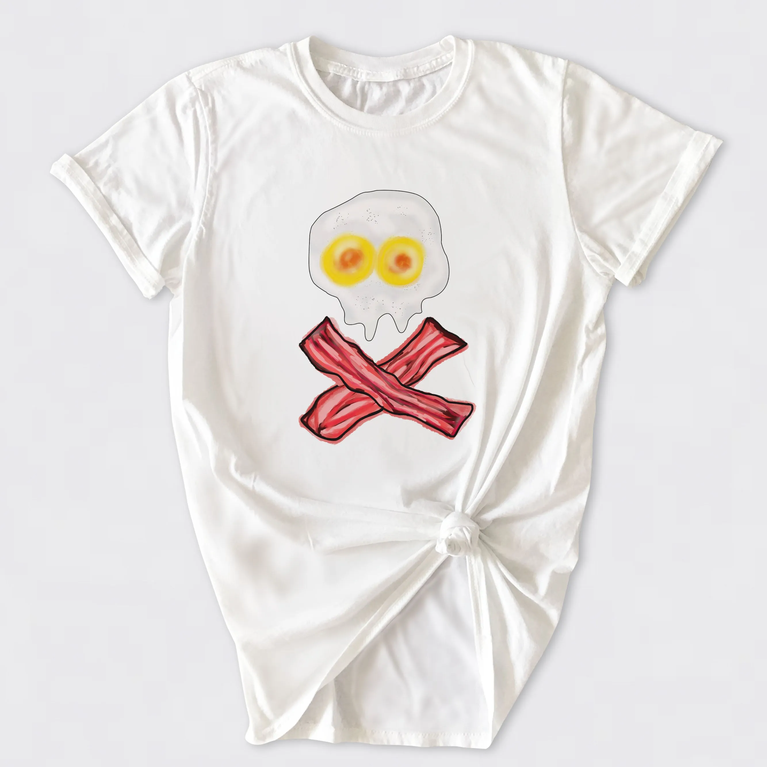 Bacon and Eggs Skull Basic T-Shirt