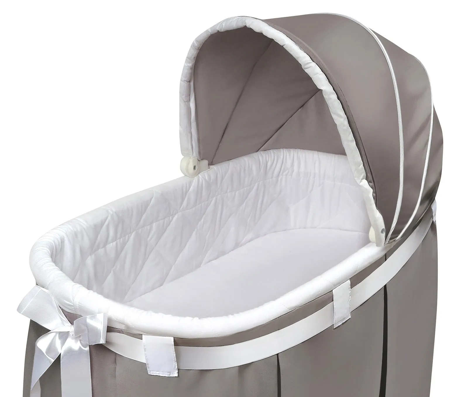 Badger Basket Grey Long Skirt Wishes Oval Bassinet