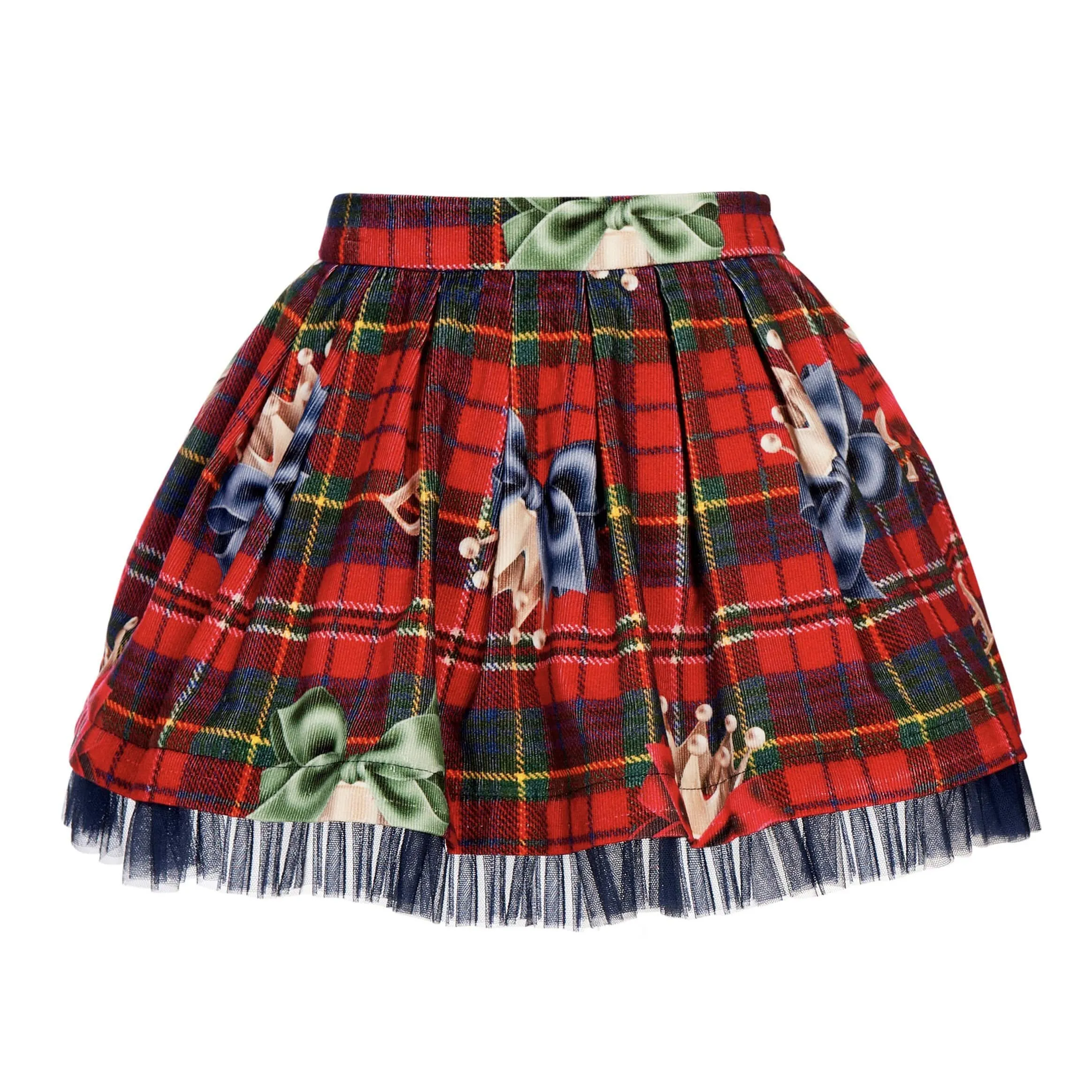 BALLOON CHIC - Tartan Skirt Set  - Red