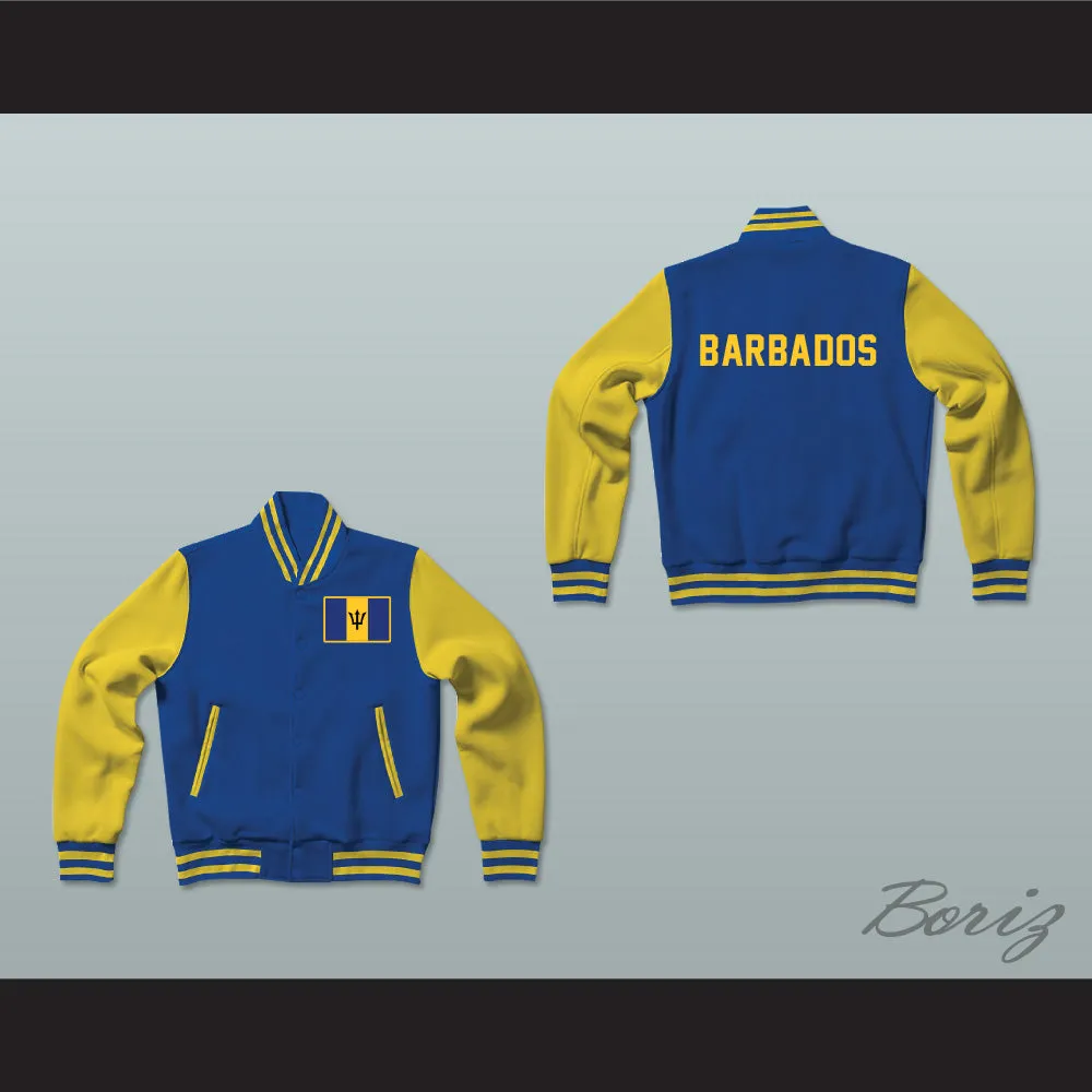 Barbados Varsity Letterman Jacket-Style Sweatshirt