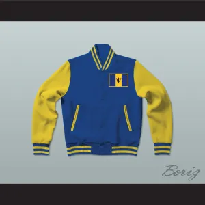 Barbados Varsity Letterman Jacket-Style Sweatshirt