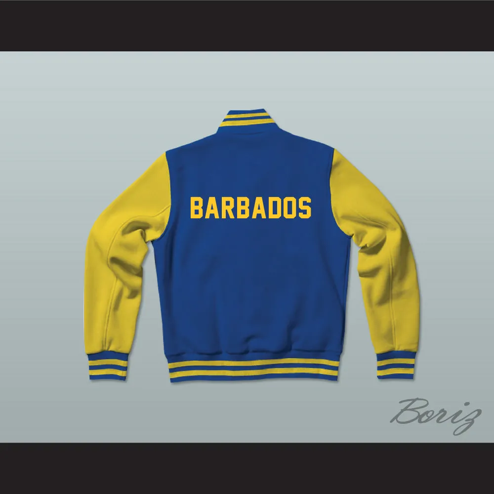 Barbados Varsity Letterman Jacket-Style Sweatshirt