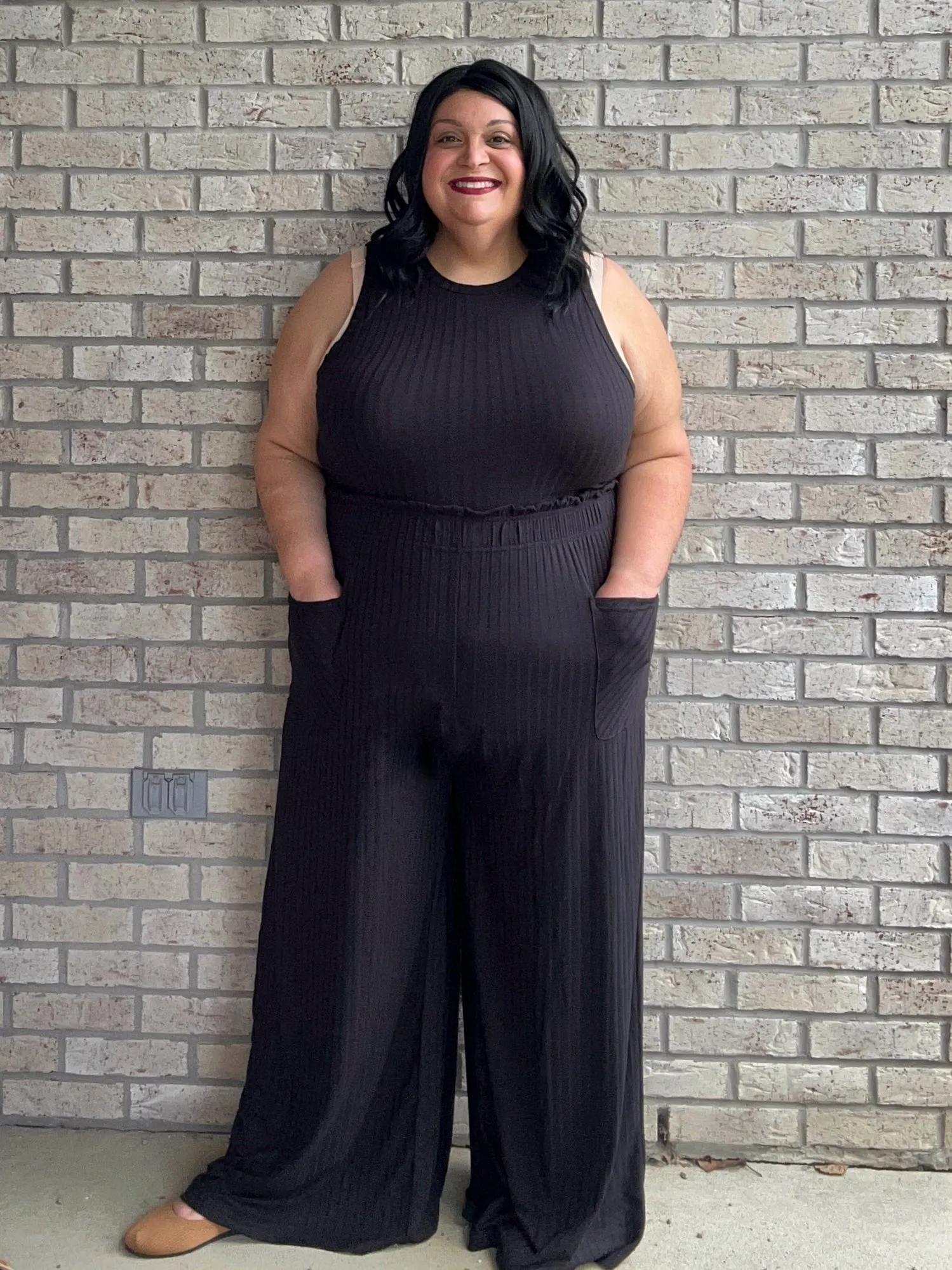 Basic Bae Ribbed Tank and Wide Leg Pants Set
