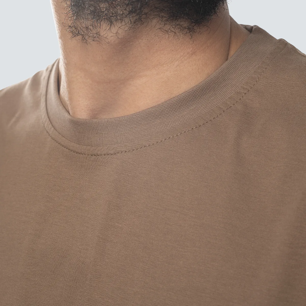 Basic Crewneck Tee . Cafe Tan