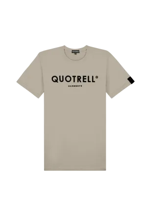 BASIC GARMENTS T-SHIRT | TAUPE/BLACK