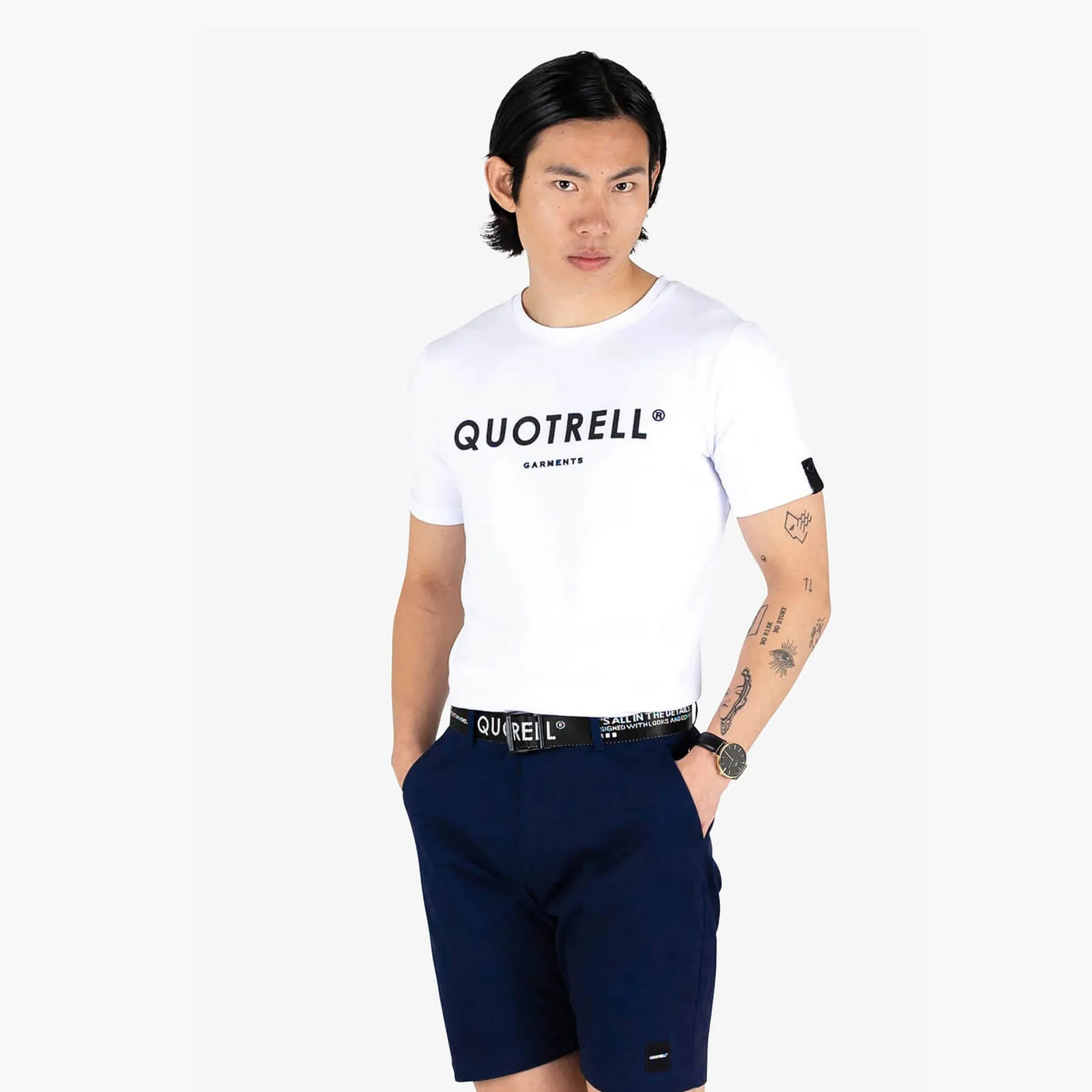 BASIC GARMENTS T-SHIRT | WHITE/BLACK