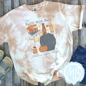 Basic Girl Fall Tie Dye Tee or Sweatshirt