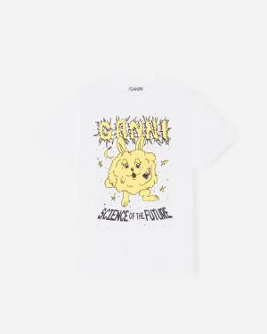Basic Jersey Yellow Bunny Relaxed T-shirt - Bright White