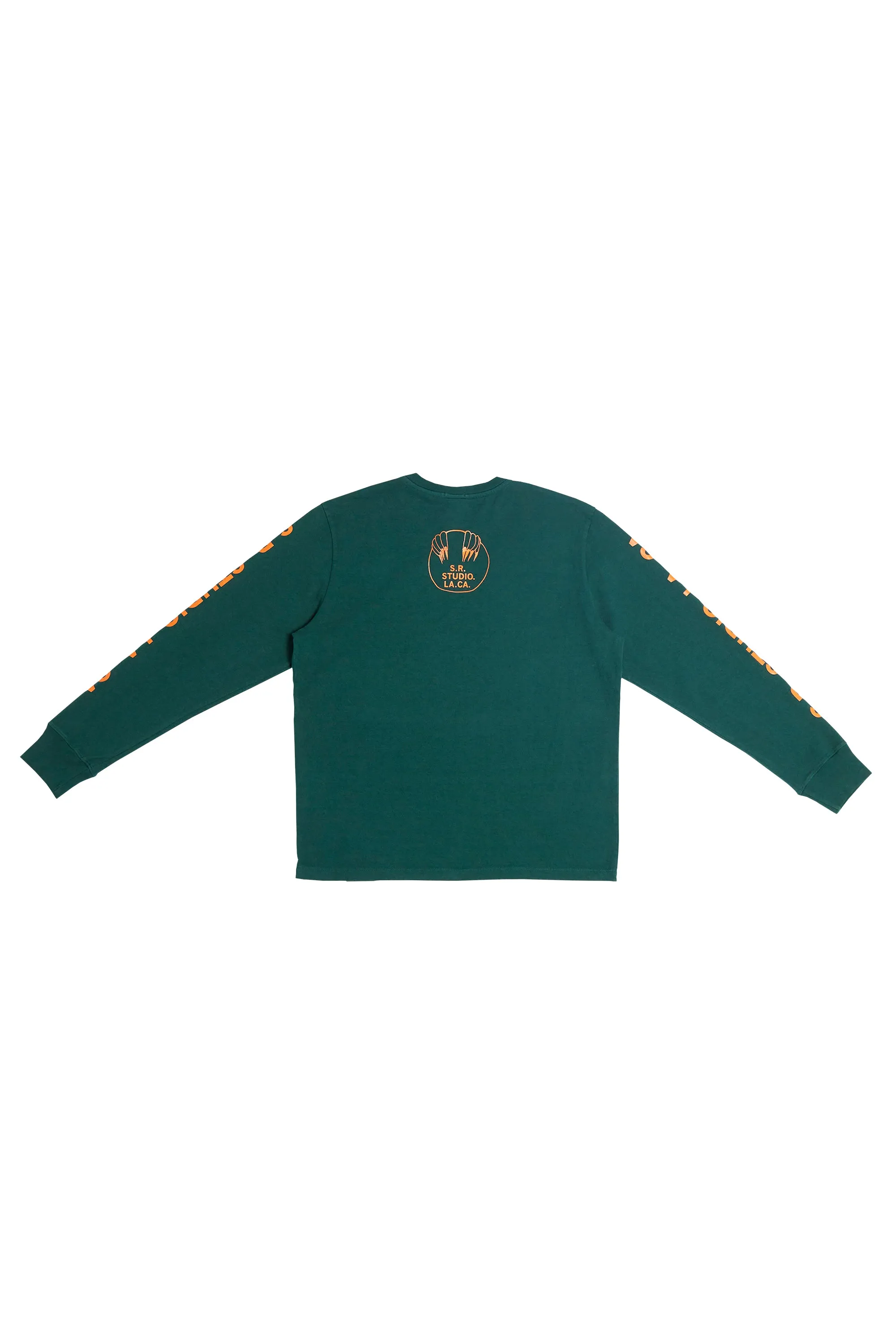 BASIC LONG SLEEVE T-SHIRT WITH S.R.S. LOGO AND VAMPIRE SUNRISE GRAPHIC