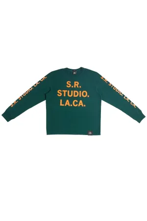 BASIC LONG SLEEVE T-SHIRT WITH S.R.S. LOGO AND VAMPIRE SUNRISE GRAPHIC