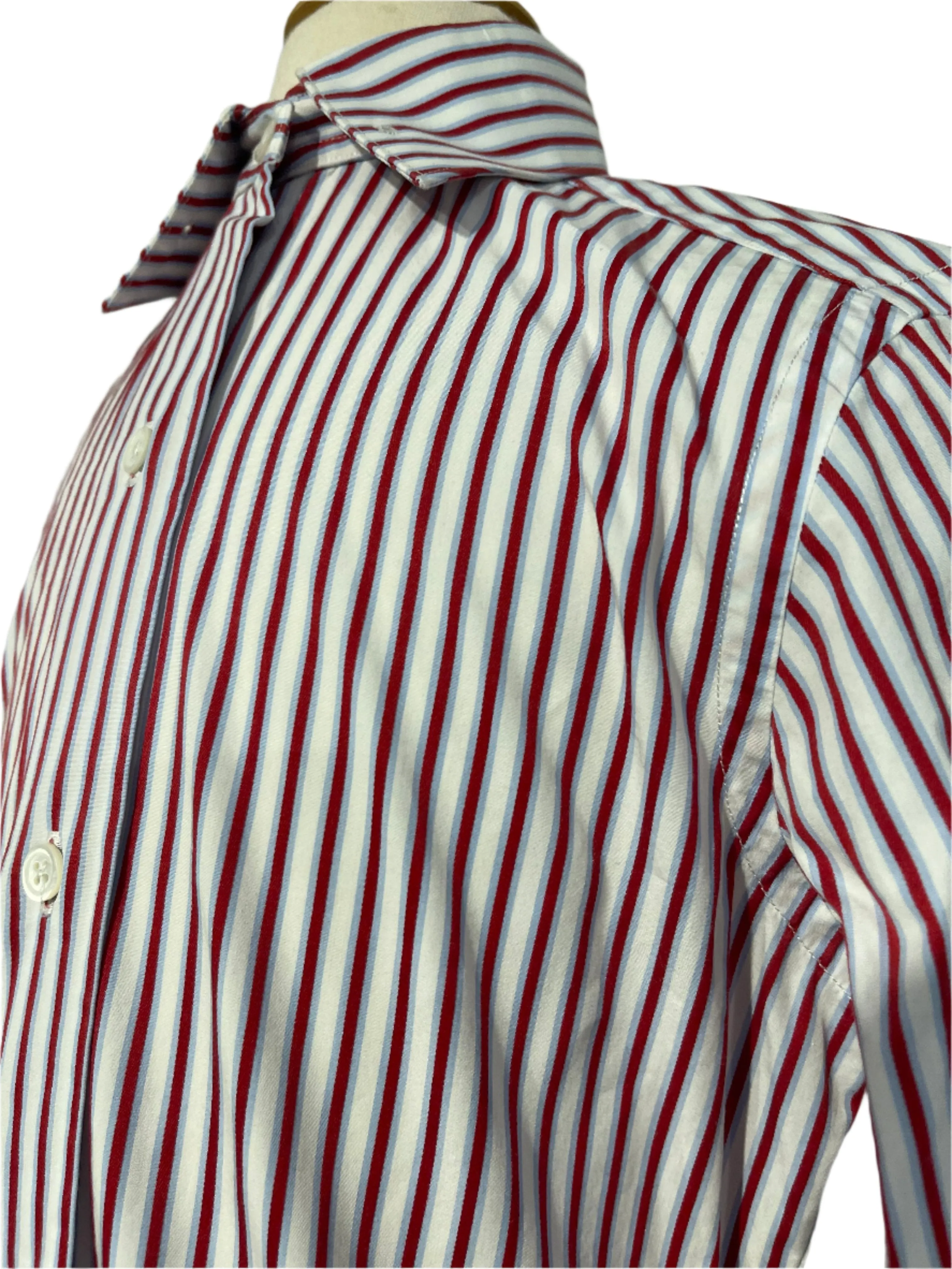 Becker Brothers Red and Blue Striped Shirt