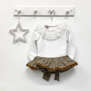Beige Tartan Bow Bloomers