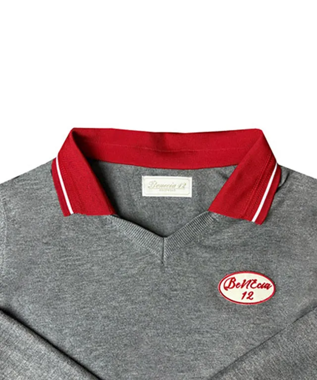 BENECIA 12 Buddy Collar Knit - Gray