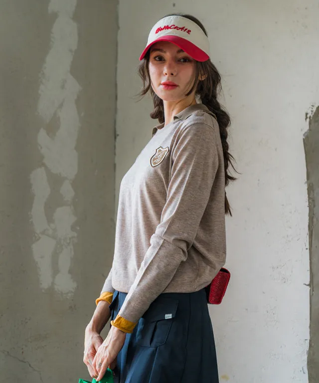 BENECIA 12 Ria Collar Knit- Beige