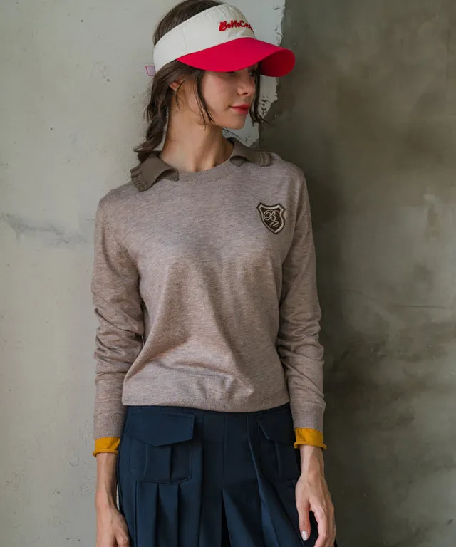 BENECIA 12 Ria Collar Knit- Beige
