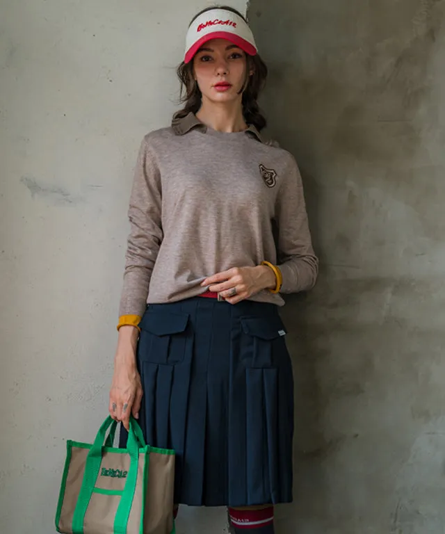 BENECIA 12 Ria Collar Knit- Beige