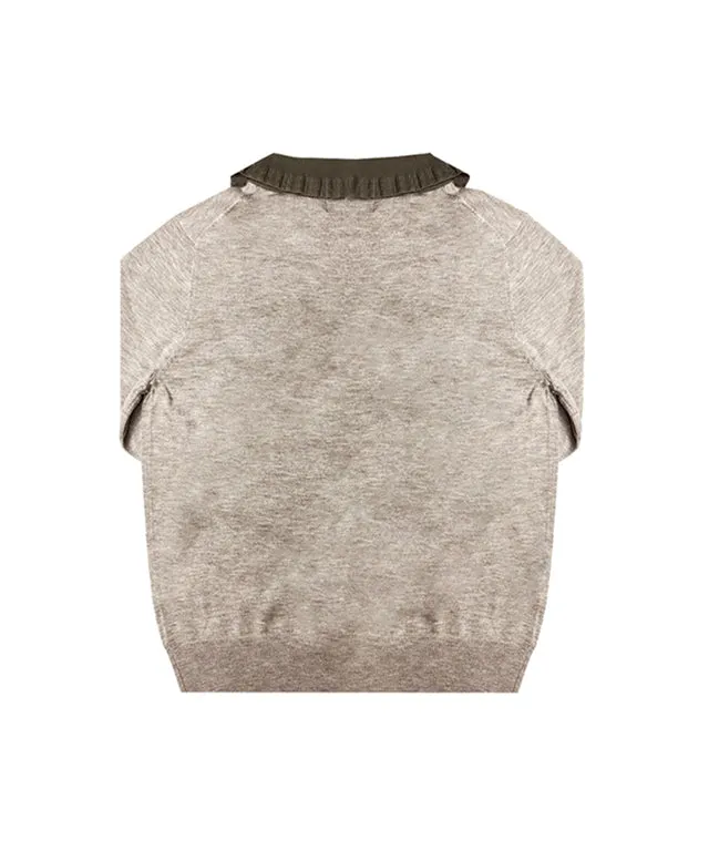 BENECIA 12 Ria Collar Knit- Beige
