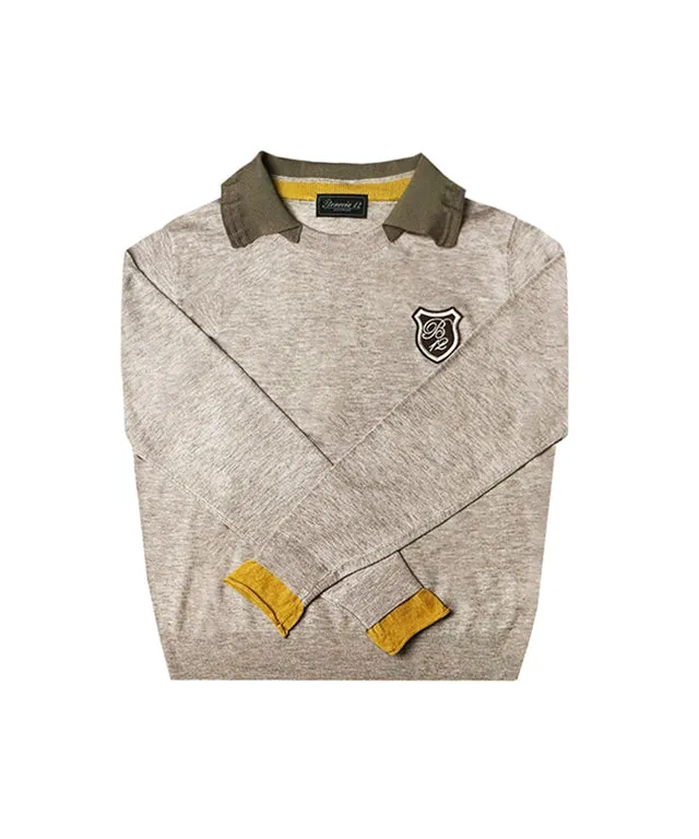 BENECIA 12 Ria Collar Knit- Beige