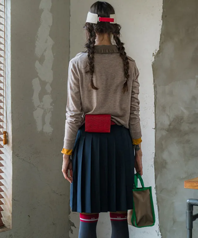 BENECIA 12 Ria Collar Knit- Beige