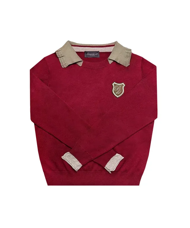 BENECIA 12 Ria Collar Knit - Wine