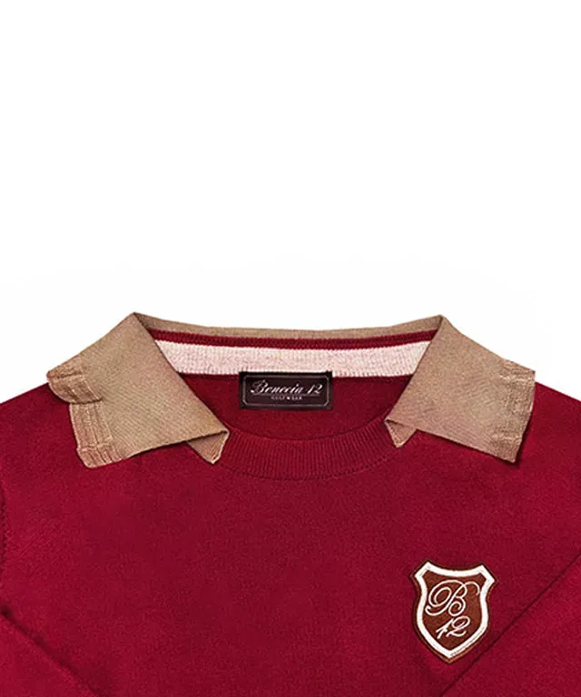 BENECIA 12 Ria Collar Knit - Wine