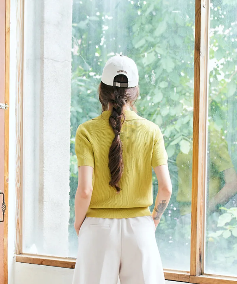 BENECIA 12 Waffle Short Sleeve - Mustard