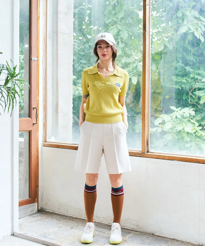 BENECIA 12 Waffle Short Sleeve - Mustard
