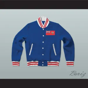 Bermuda Varsity Letterman Jacket-Style Sweatshirt