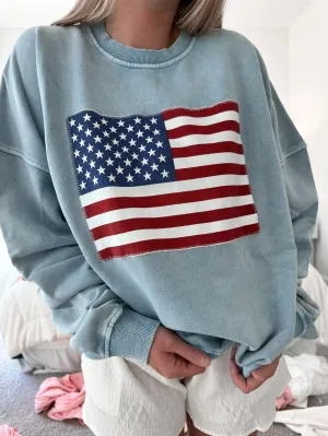 Betsy Flag Crewneck