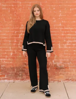 Black Taupe Wide Leg Pants ILS4205