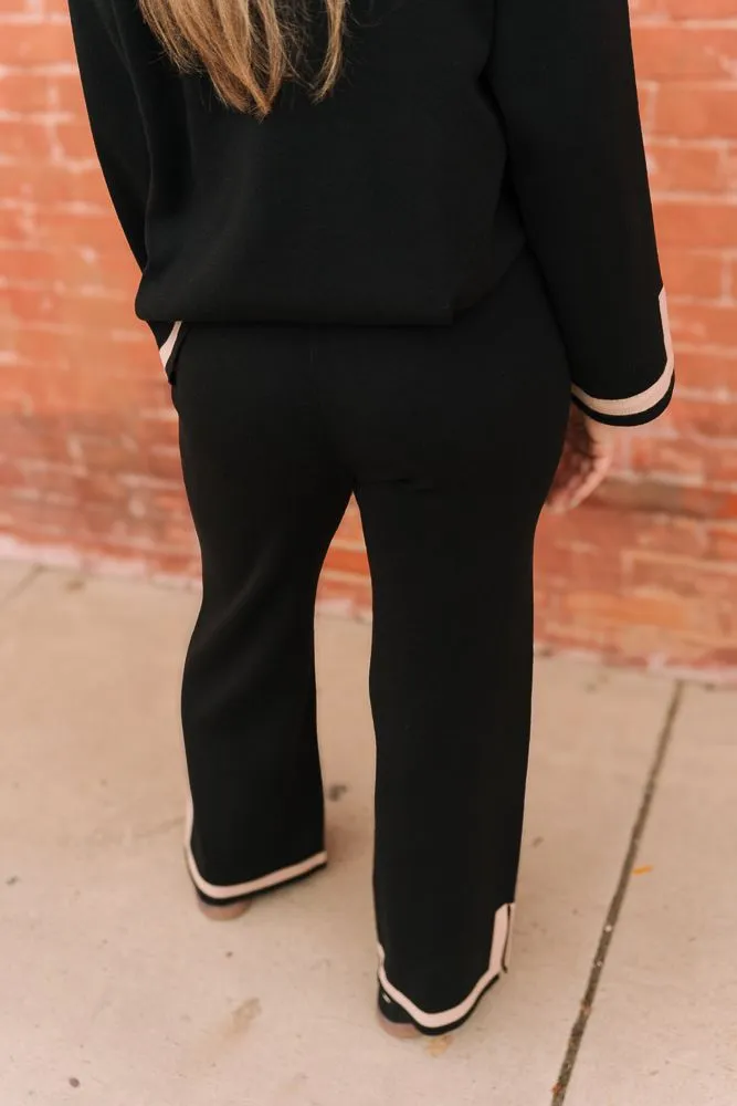 Black Taupe Wide Leg Pants ILS4205