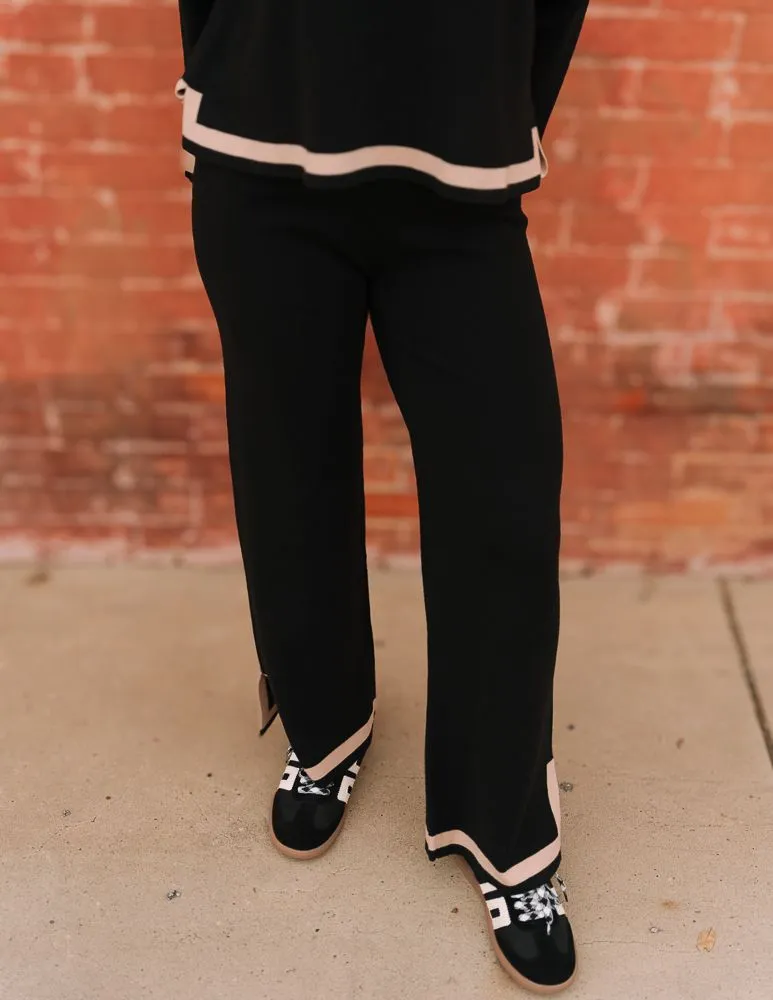 Black Taupe Wide Leg Pants ILS4205