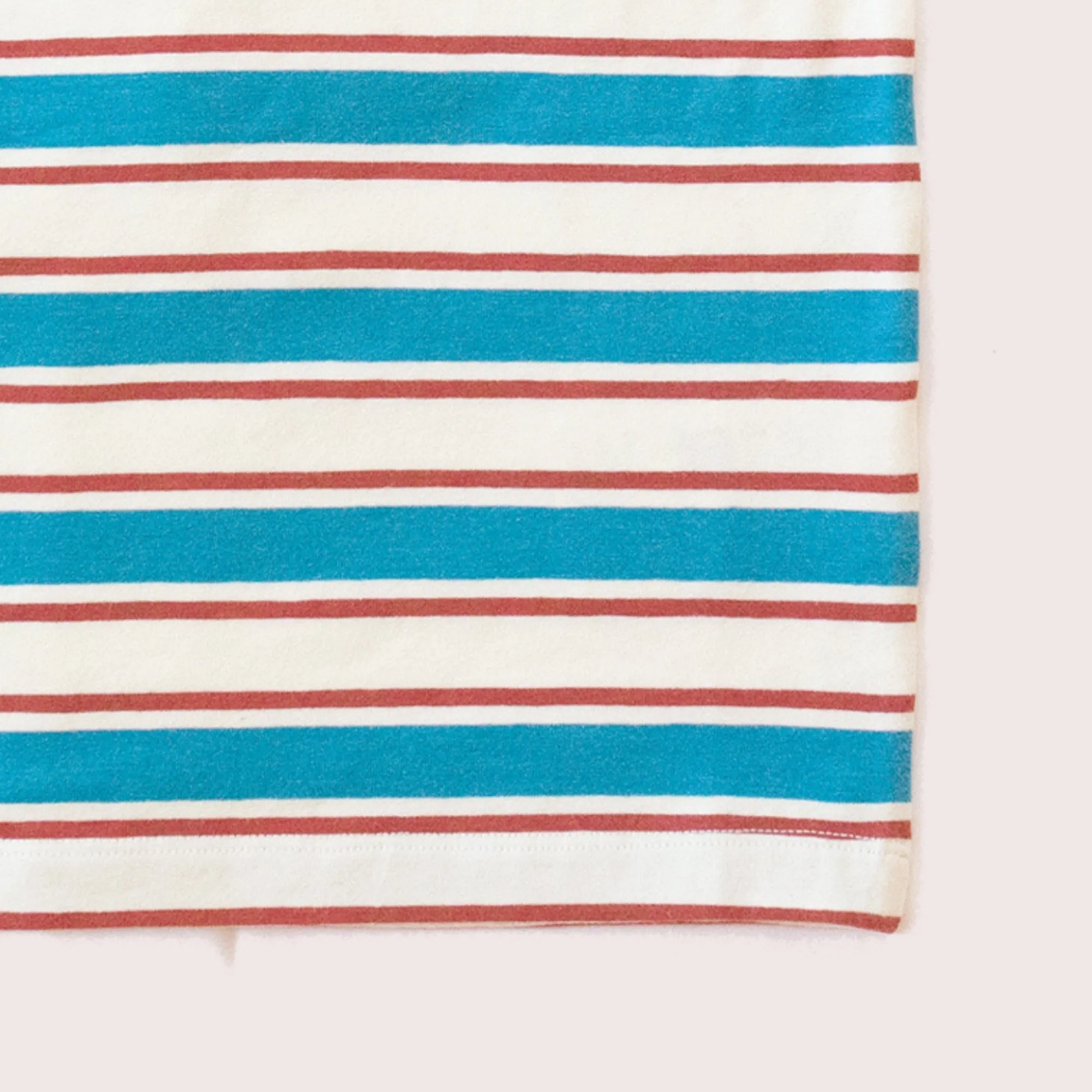 Blue & Walnut Striped Organic Short Sleeve T-Shirt