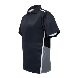Bocini Sublimated Panel Sports Polo Black/Grey