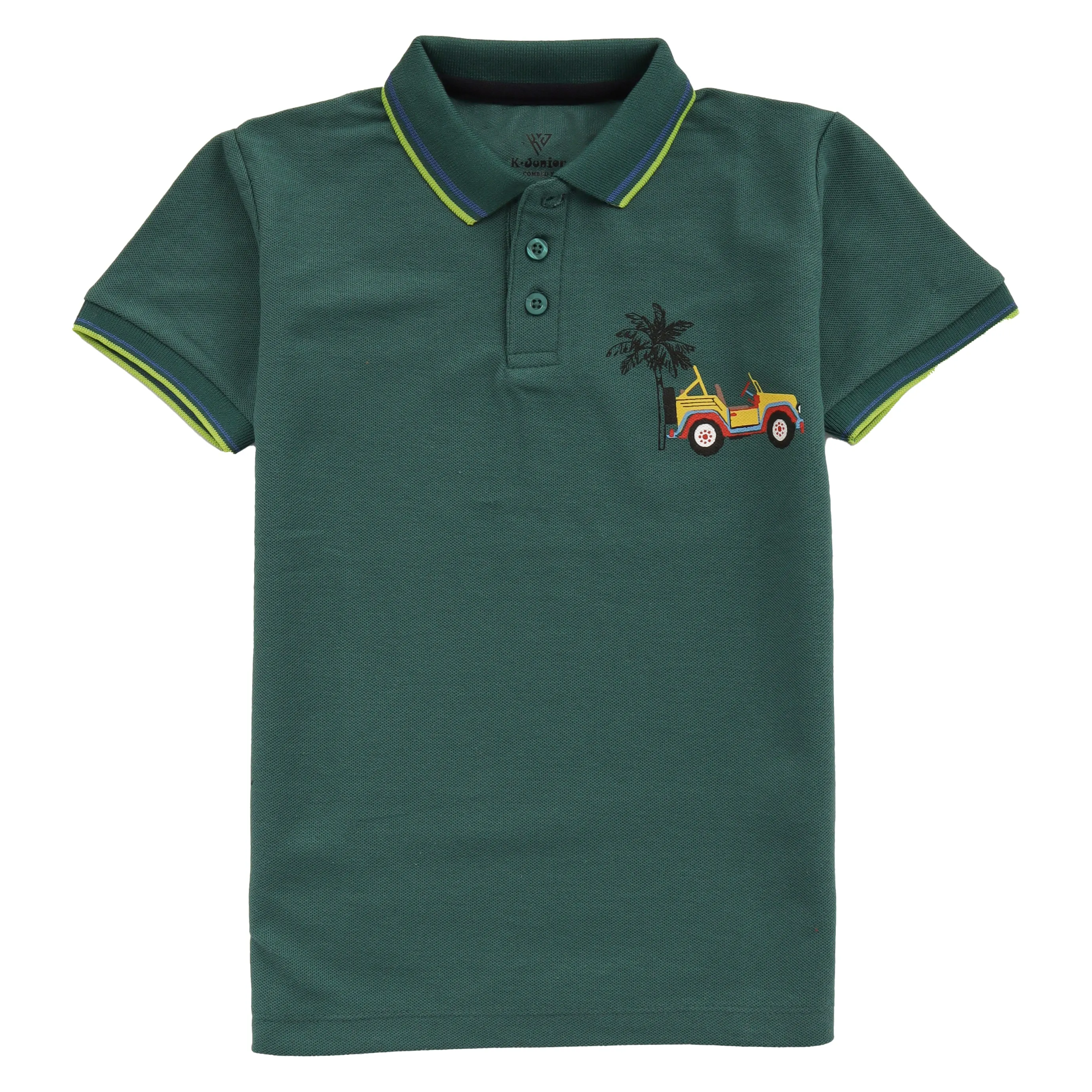 Boys Half Sleeves Polo T-Shirt (Car)