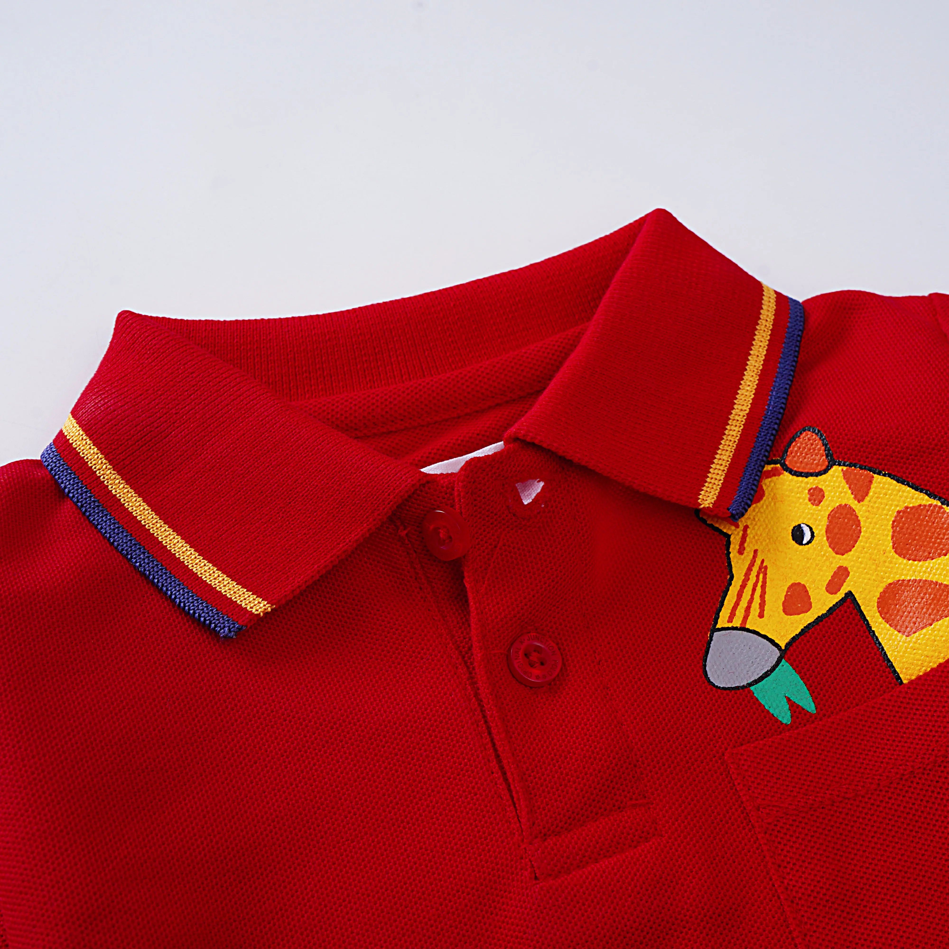 Boys Half Sleeves Polo T-Shirt (Girraffe)