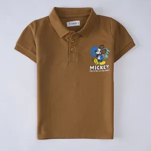 Boys Half Sleeves Polo T-Shirt (Mickey)