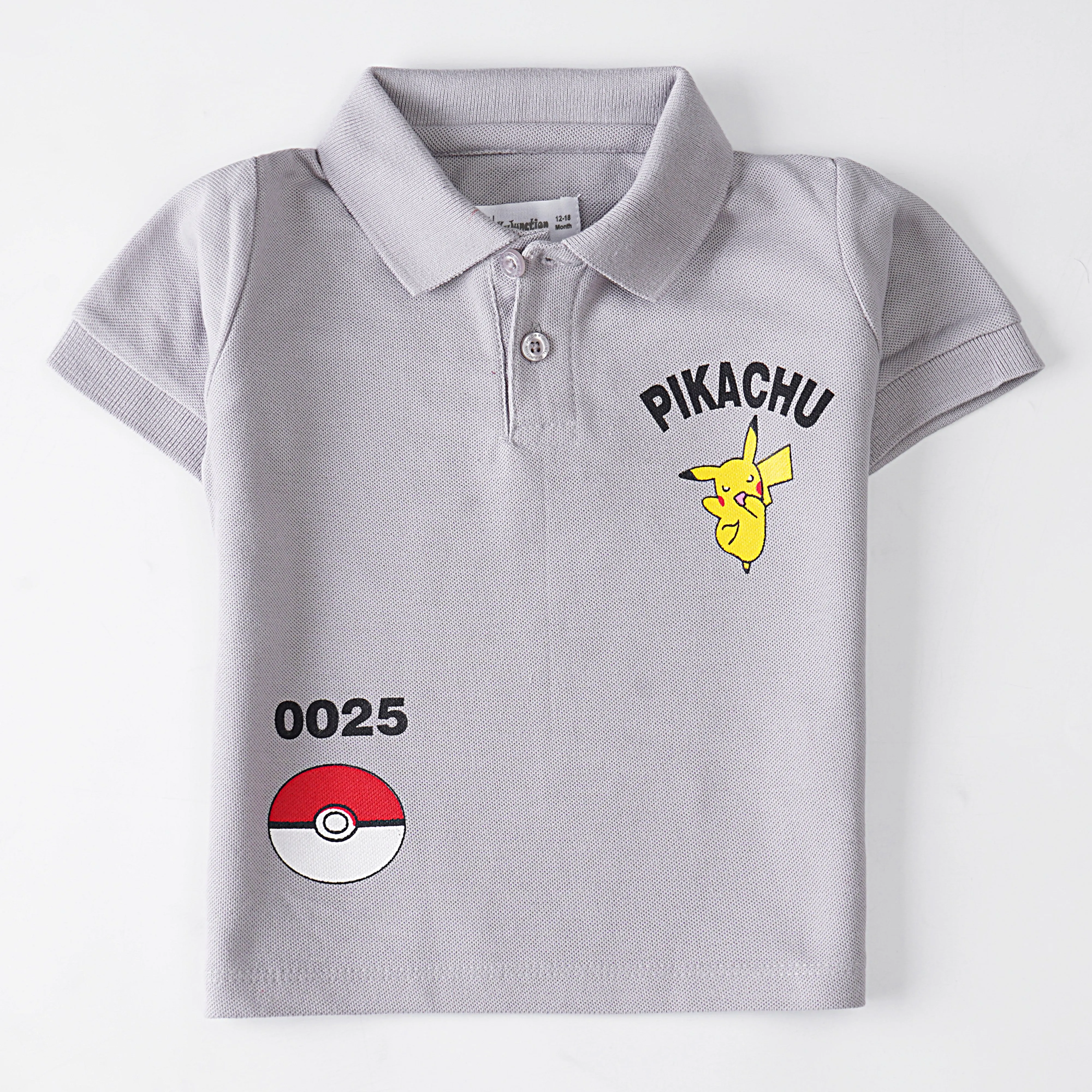Boys Half Sleeves Polo T-Shirt (Pikachu)