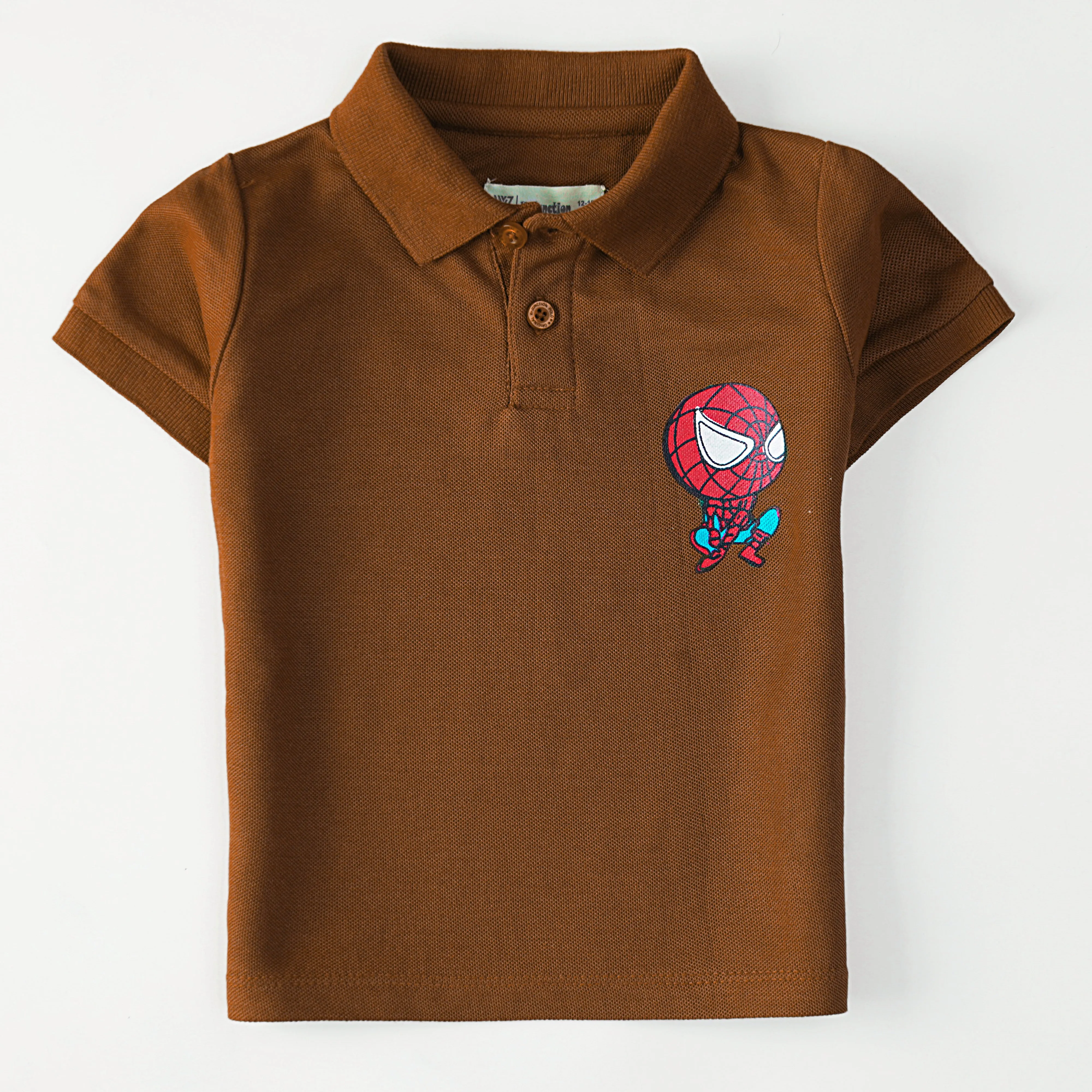 Boys Half Sleeves Polo T-Shirt (Spider)