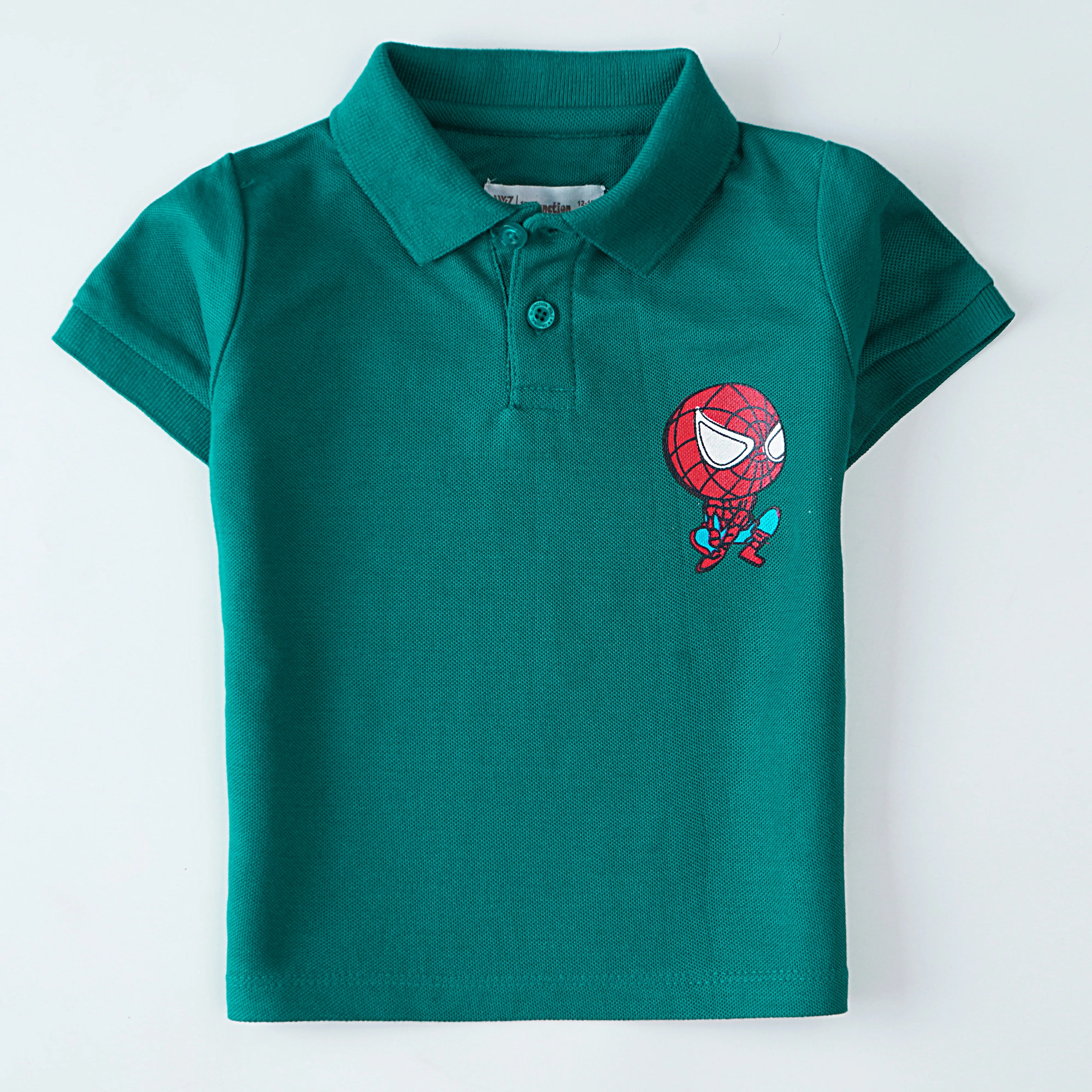Boys Half Sleeves Polo T-Shirt (Spider)